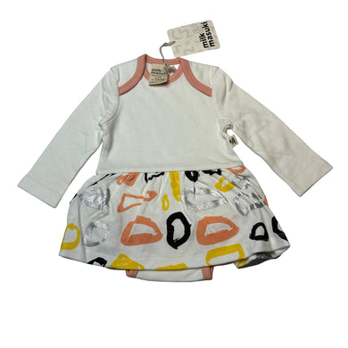 Girls Milk & Masuki, soft feel organic cotton romper dress, NEW, size 000,  