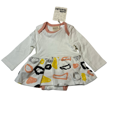 Girls Milk & Masuki, soft feel organic cotton romper dress, NEW, size 0000,  