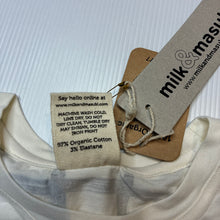 Load image into Gallery viewer, Unisex Milk &amp; Masuki, stretchy organic cotton blend tee / top, NEW, size 5,  