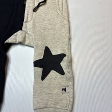Load image into Gallery viewer, Unisex Milk &amp; Masuki, fleece lined organic cotton blend track pants, elasticated, NEW, size 0,  