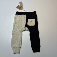 Load image into Gallery viewer, Unisex Milk &amp; Masuki, fleece lined organic cotton blend track pants, elasticated, NEW, size 0,  