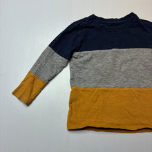 Load image into Gallery viewer, Boys Anko, navy, grey &amp; mustard long sleeve top, GUC, size 3,  