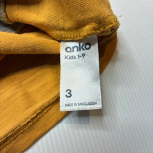 Load image into Gallery viewer, Boys Anko, navy, grey &amp; mustard long sleeve top, GUC, size 3,  
