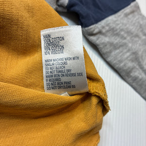 Boys Anko, navy, grey & mustard long sleeve top, GUC, size 3,  