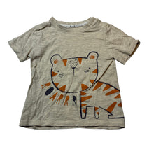 Load image into Gallery viewer, Boys Tu, oatmeal marle tee / top, tiger, FUC, size 1,  