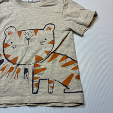 Load image into Gallery viewer, Boys Tu, oatmeal marle tee / top, tiger, FUC, size 1,  