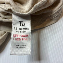 Load image into Gallery viewer, Boys Tu, oatmeal marle tee / top, tiger, FUC, size 1,  