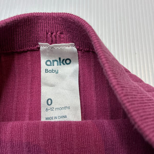 Girls Anko, stretchy ribbed leggings / bottoms, GUC, size 0,  
