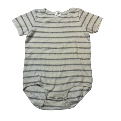 Unisex Bonds, striped stretchy bodysuit / romper, GUC, size 2,  