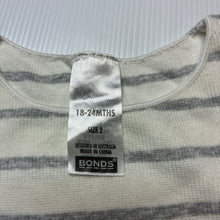 Load image into Gallery viewer, Unisex Bonds, striped stretchy bodysuit / romper, GUC, size 2,  