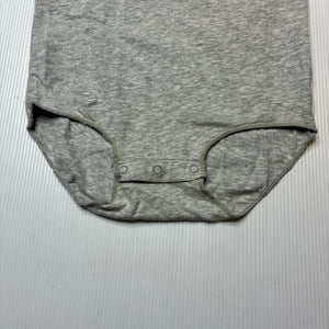 Unisex Bonds, grey marle stretchy singletsuit romper, FUC, size 2,  