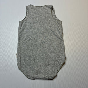 Unisex Bonds, grey marle stretchy singletsuit romper, FUC, size 2,  