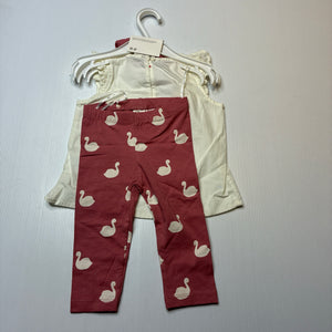 Girls H&M, lightweight cotton top, leggings & headband, NEW, size 0,  