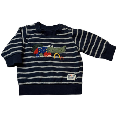 Boys Jack & Milly, lightweight sweater / long sleeve top, crocodile, GUC, size 000,  
