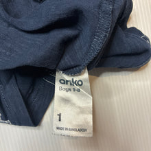 Load image into Gallery viewer, Boys Anko, navy cotton long sleeve tee / top, GUC, size 1,  