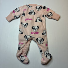 Load image into Gallery viewer, Girls Baby Berry, soft fleece zip coverall / romper, GUC, size 00000,  