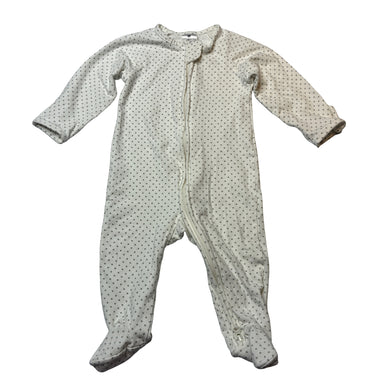 Unisex Target, soft feel organic cotton blend zip romper, EUC, size 00,  