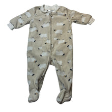 Load image into Gallery viewer, Unisex Dymples, soft fleece zip coverall / romper, GUC, size 00,  