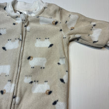 Load image into Gallery viewer, Unisex Dymples, soft fleece zip coverall / romper, GUC, size 00,  