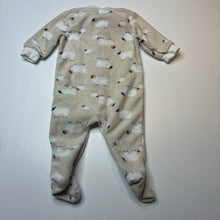 Load image into Gallery viewer, Unisex Dymples, soft fleece zip coverall / romper, GUC, size 00,  