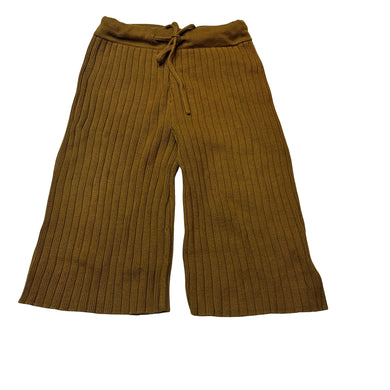 Girls GROWN, ribbed organic cotton knit pants, elasticated, GUC, size 1,  