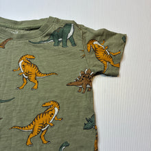 Load image into Gallery viewer, Boys Anko, green cotton tee / top, dinosaurs, GUC, size 2,  