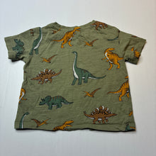 Load image into Gallery viewer, Boys Anko, green cotton tee / top, dinosaurs, GUC, size 2,  