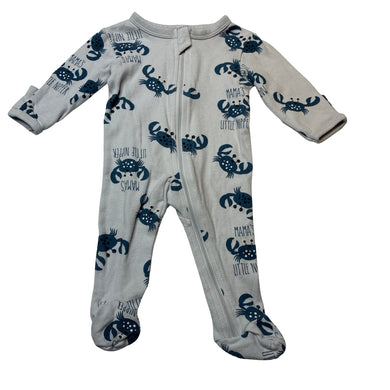Boys Baby Berry, cotton zip coverall / romper, crabs, EUC, size 0000,  