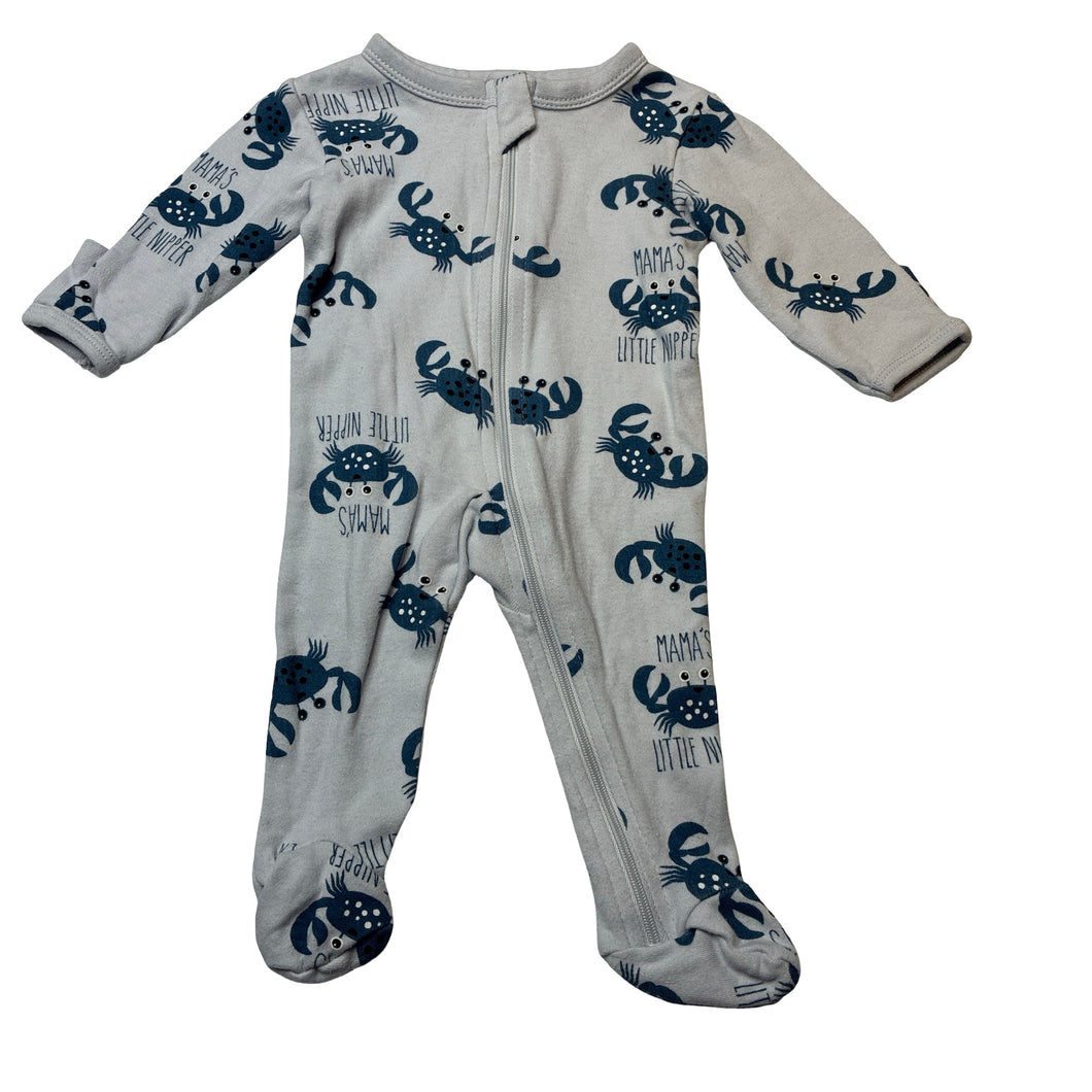 Boys Baby Berry, cotton zip coverall / romper, crabs, EUC, size 0000,  