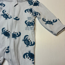 Load image into Gallery viewer, Boys Baby Berry, cotton zip coverall / romper, crabs, EUC, size 0000,  