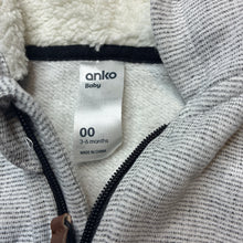 Load image into Gallery viewer, Boys Anko, fleece lined zip hoodie sweater, EUC, size 00,  