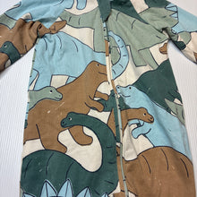Load image into Gallery viewer, Boys Target, stretchy organic cotton blend zip romper, dinosaurs, EUC, size 00,  