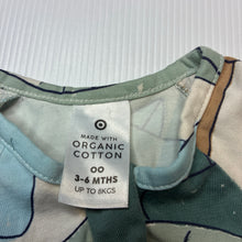 Load image into Gallery viewer, Boys Target, stretchy organic cotton blend zip romper, dinosaurs, EUC, size 00,  