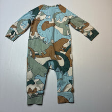 Load image into Gallery viewer, Boys Target, stretchy organic cotton blend zip romper, dinosaurs, EUC, size 00,  