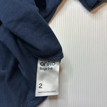 Load image into Gallery viewer, Boys Anko, navy cotton tee / top, EUC, size 2,  