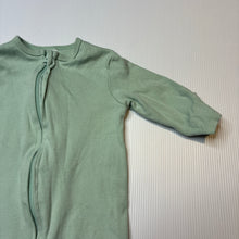 Load image into Gallery viewer, Unisex Dymples, organic cotton zip coverall / romper, GUC, size 00,  