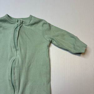 Unisex Dymples, organic cotton zip coverall / romper, GUC, size 00,  