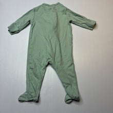 Load image into Gallery viewer, Unisex Dymples, organic cotton zip coverall / romper, GUC, size 00,  