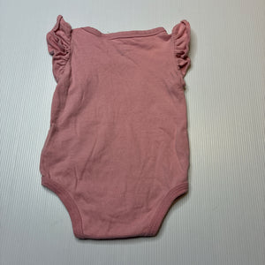 Girls Cotton On, soft feel stretchy bodysuit / romper, GUC, size 000,  
