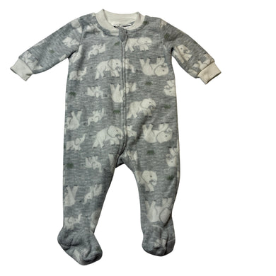 Unisex Dymples, soft fleece zip coverall / romper, EUC, size 00,  