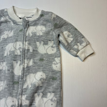 Load image into Gallery viewer, Unisex Dymples, soft fleece zip coverall / romper, EUC, size 00,  