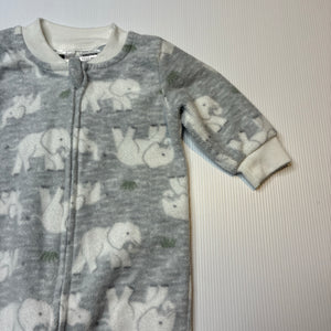 Unisex Dymples, soft fleece zip coverall / romper, EUC, size 00,  