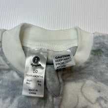 Load image into Gallery viewer, Unisex Dymples, soft fleece zip coverall / romper, EUC, size 00,  