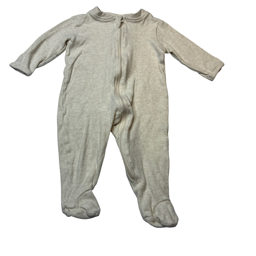 Unisex Anko, soft feel cotton zip coverall / romper, GUC, size 00,  