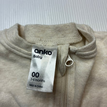 Load image into Gallery viewer, Unisex Anko, soft feel cotton zip coverall / romper, GUC, size 00,  