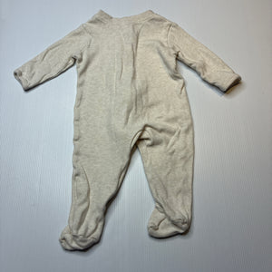 Unisex Anko, soft feel cotton zip coverall / romper, GUC, size 00,  