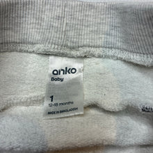 Load image into Gallery viewer, Unisex Anko, grey marle casual pants, elasticated, GUC, size 1,  