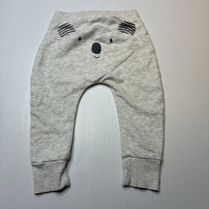 Unisex Anko, grey marle casual pants, elasticated, GUC, size 1,  