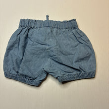 Load image into Gallery viewer, Girls Anko, lightweight chambray cotton shorts, elasticated, GUC, size 1,  