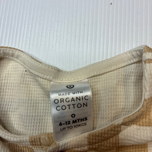 Unisex Target, checked organic cotton romper, EUC, size 0,  